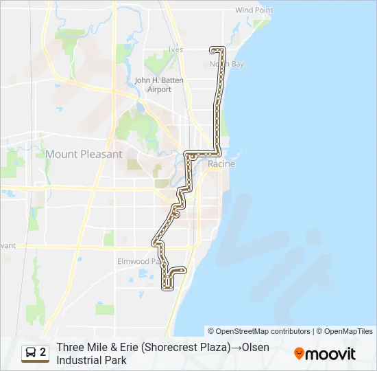 2 Bus Line Map
