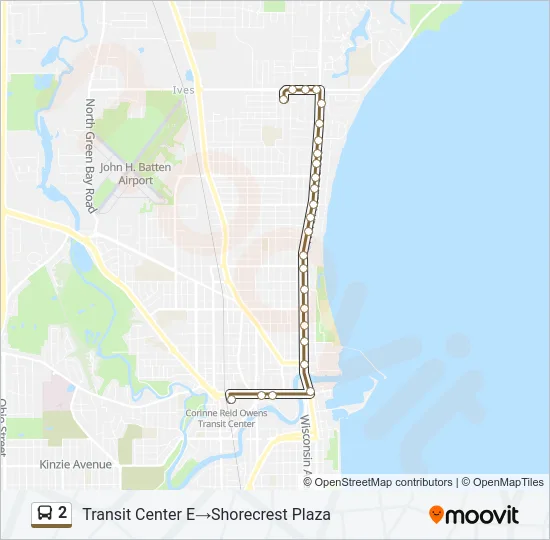 2 Bus Line Map