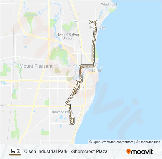 2 Bus Line Map