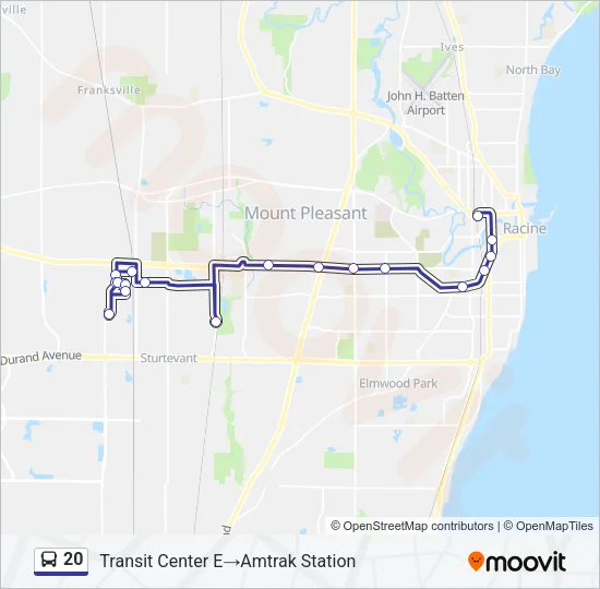 20 Bus Line Map