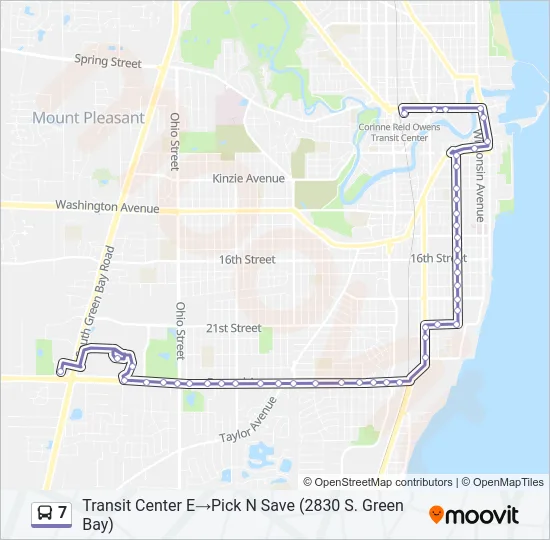 7 Bus Line Map