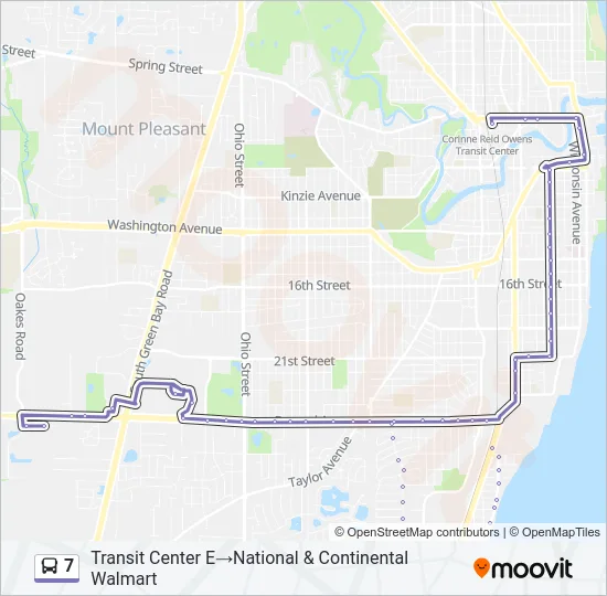 7 Bus Line Map