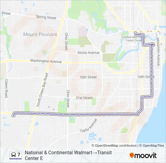 7 Bus Line Map