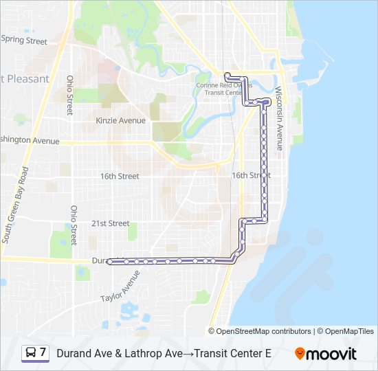 7 Bus Line Map