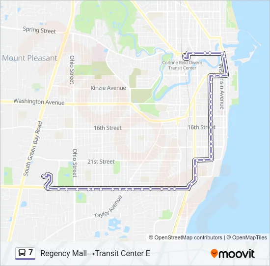 7 Bus Line Map