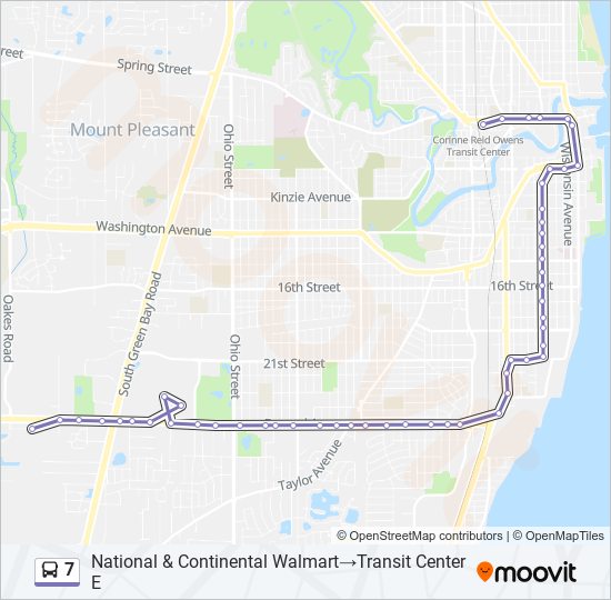 7 bus Line Map