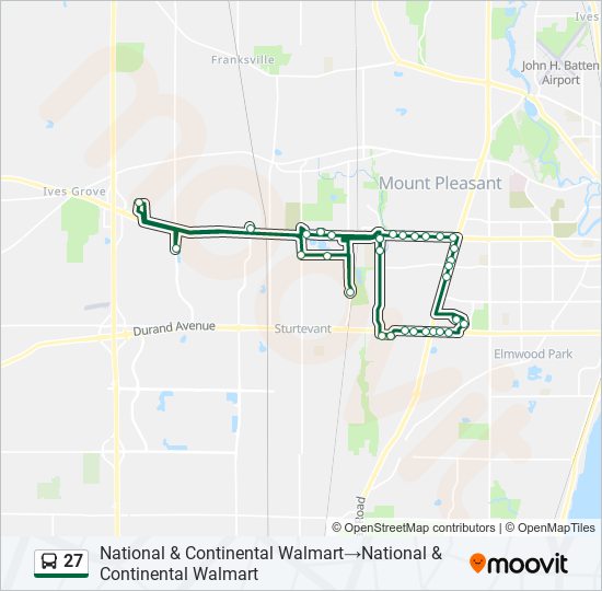 27 bus Line Map