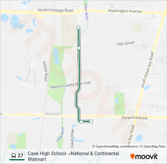 27 Bus Line Map