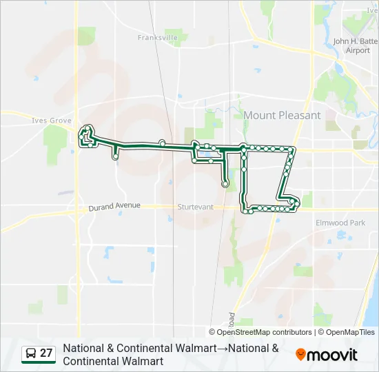 27 Bus Line Map