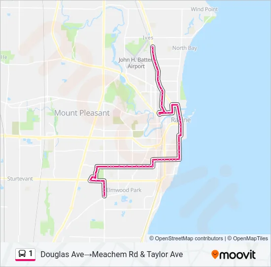 1 Bus Line Map