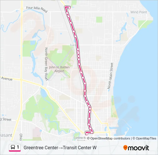 1 Bus Line Map