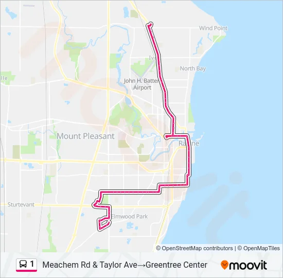 1 Bus Line Map