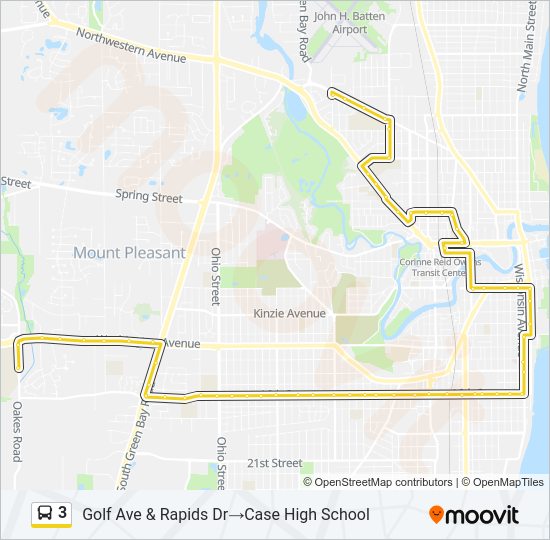 3 bus Line Map