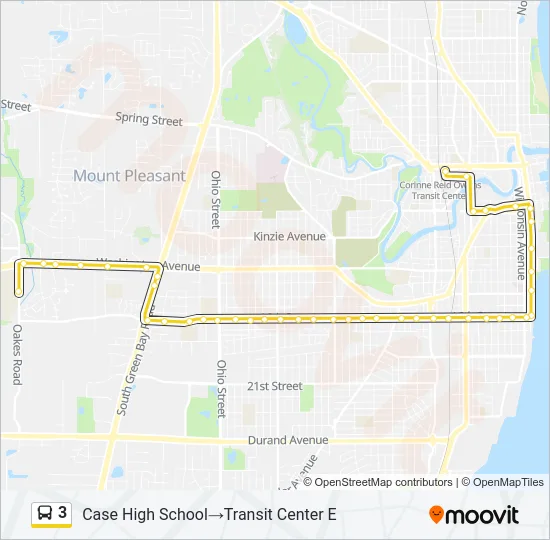 3 Bus Line Map