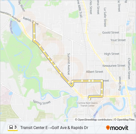 3 bus Line Map