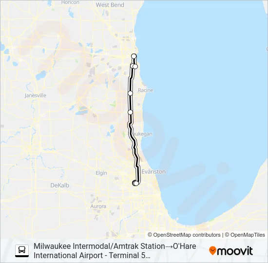 WISCONSIN COACH LINES Bus Line Map
