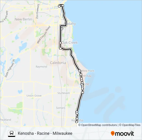 WISCONSIN COACH LINES Bus Line Map