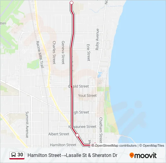 30 Bus Line Map
