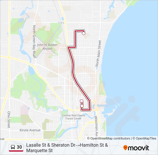 30 Bus Line Map