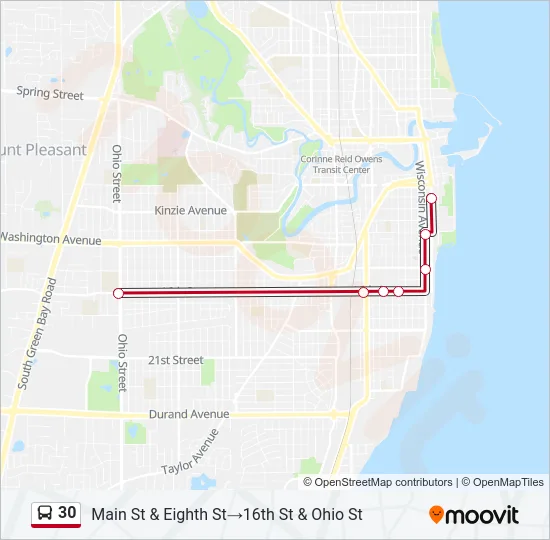 30 Bus Line Map