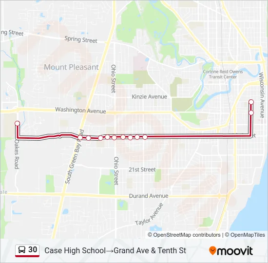 30 Bus Line Map