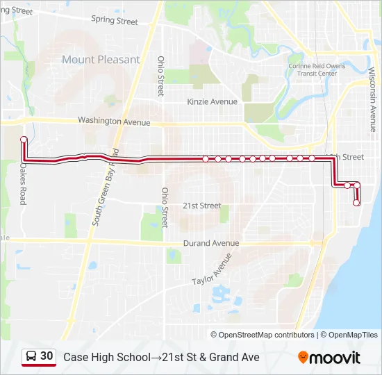 30 Bus Line Map