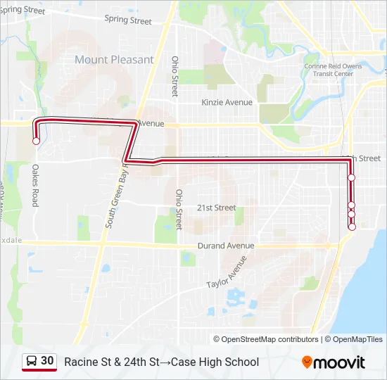 30 Bus Line Map