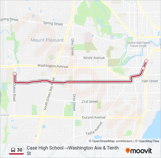 30 Bus Line Map