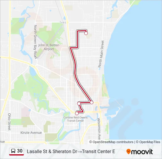 30 Bus Line Map