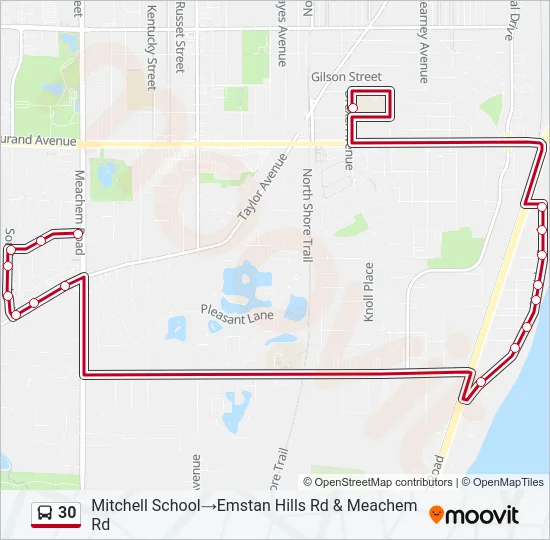 30 Bus Line Map