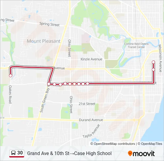 30 Bus Line Map