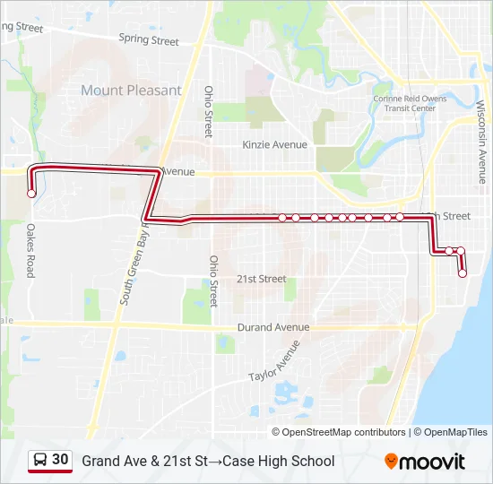 30 Bus Line Map