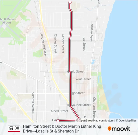 30 Bus Line Map