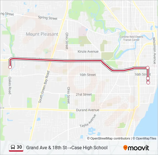 30 Bus Line Map
