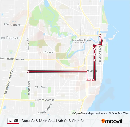30 Bus Line Map