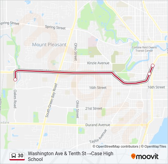 30 bus Line Map