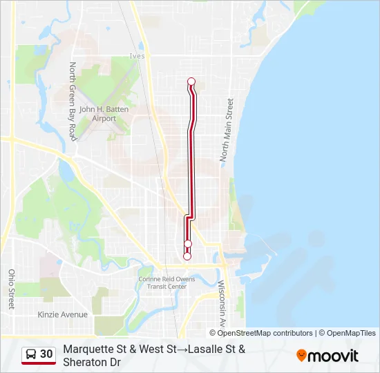 30 Bus Line Map