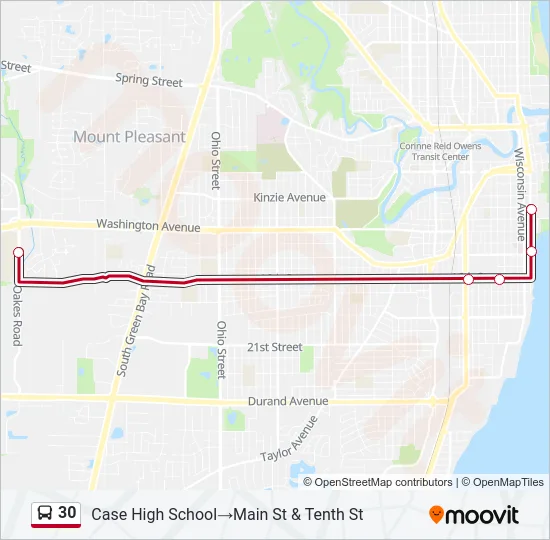 30 Bus Line Map