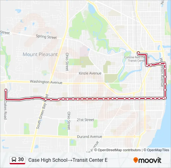 30 Bus Line Map