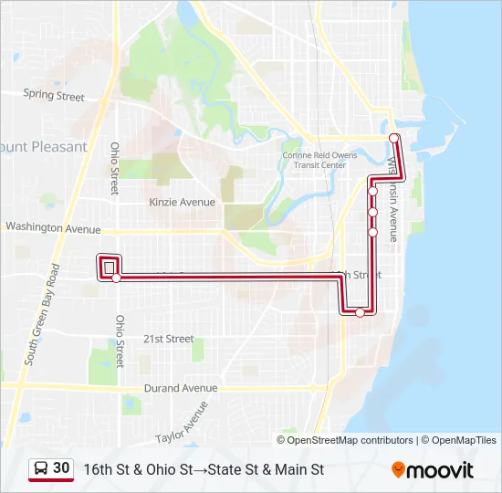 30 Bus Line Map