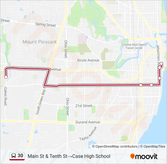 30 Bus Line Map