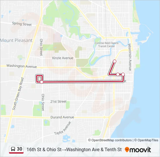 30 Bus Line Map