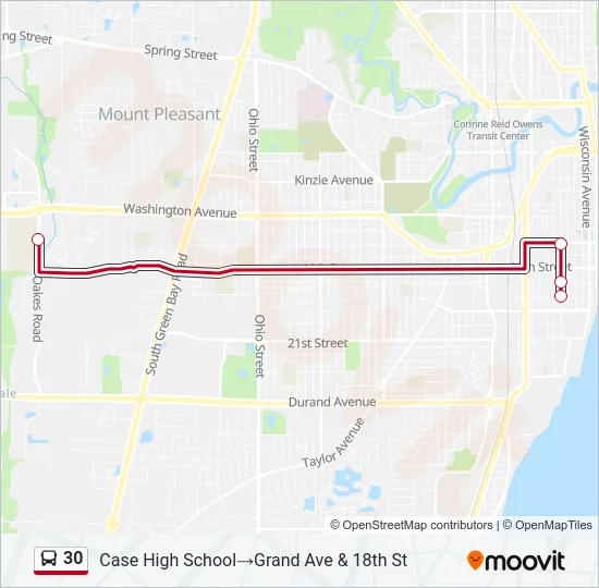 30 Bus Line Map