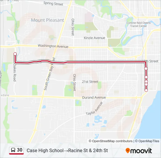 30 Bus Line Map