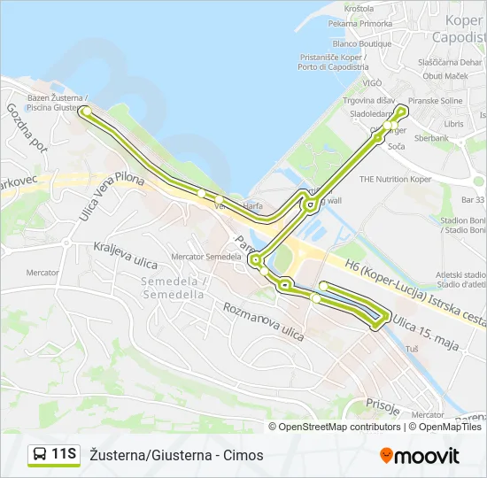 11S Bus Line Map