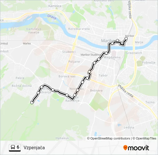 6 Bus Line Map