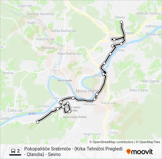 2 Bus Line Map