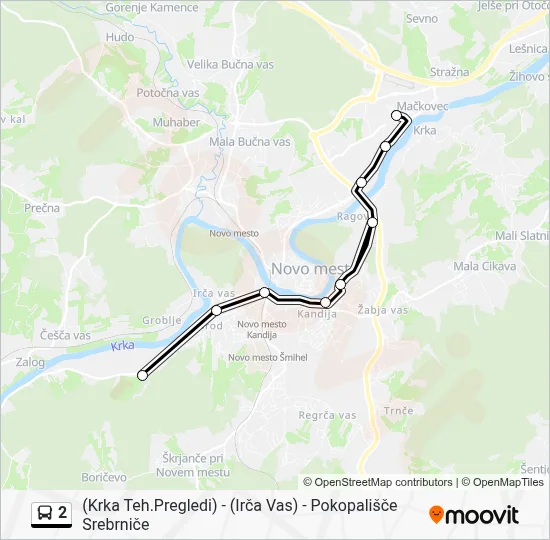2 Bus Line Map