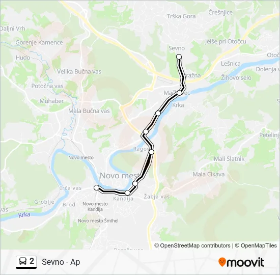 2 Bus Line Map