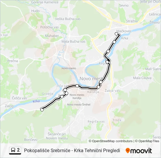 2 Bus Line Map